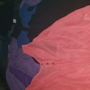 3 Plus Size Loose Fit Sheer Tops